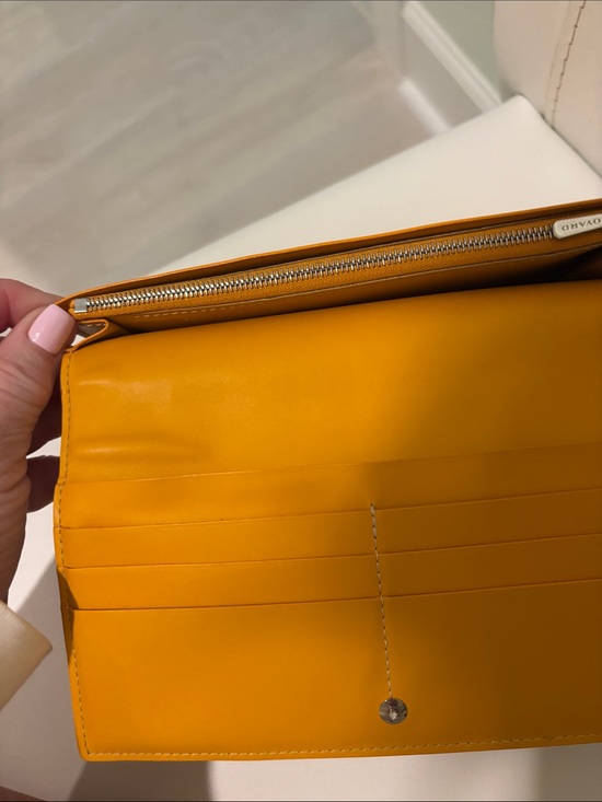 Goyard Richelieu wallet in yellow